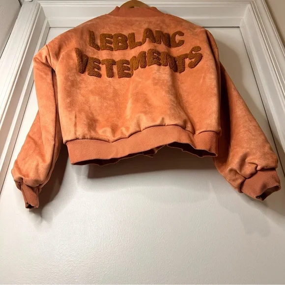 LEBLANC Faux Suede Bomber Jacket - Size Small - Picture 3 of 13